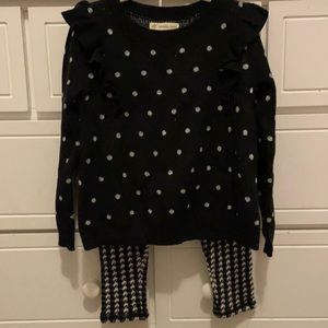 Tucker + Tate Metallic Houndstooth Sweater Set size 4